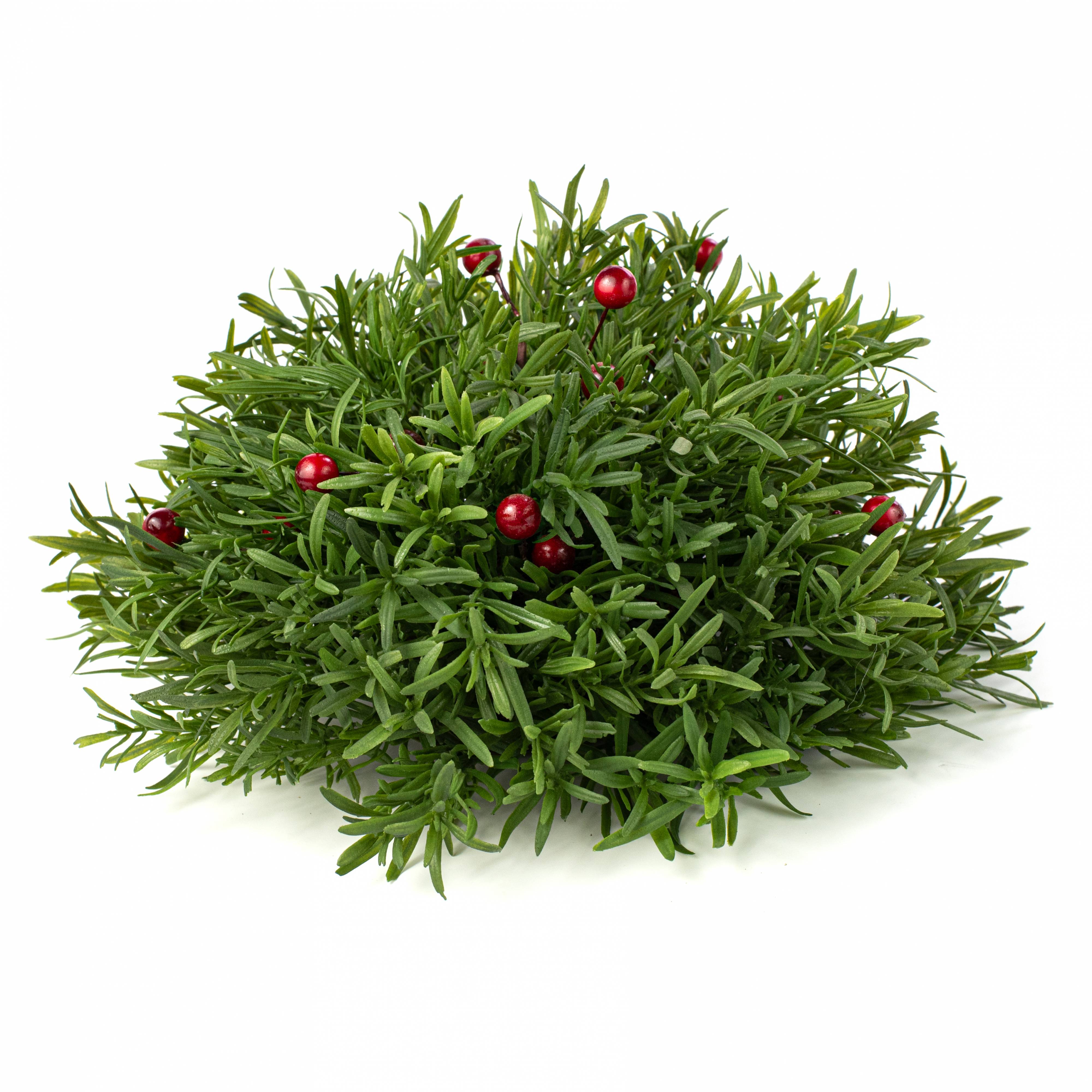 12" Mondo Grass & Berries Half Ball Sphere