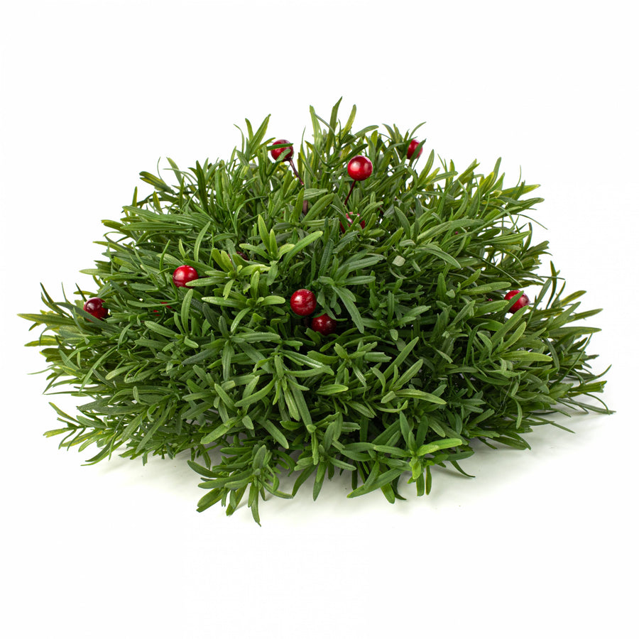 12" Mondo Grass & Berries Half Ball Sphere