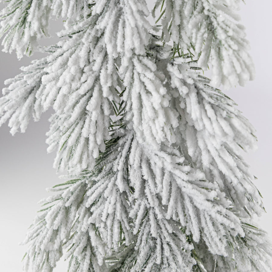 6' Flocked Spruce Garland
