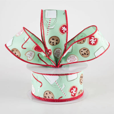 1.5" Milk & Cookies Ribbon: Mint Green (10 Yards)