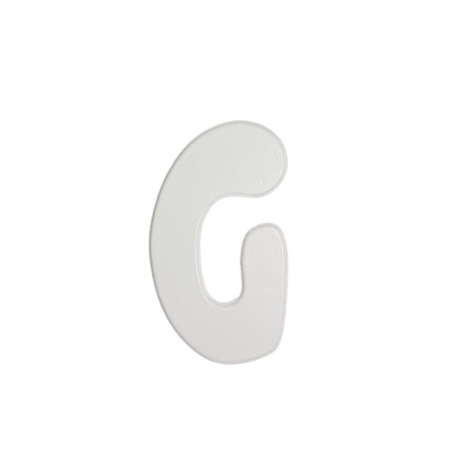 5" White Wood Letter- Baby Font: G