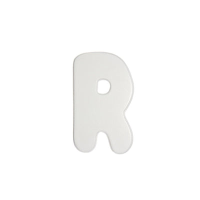 5" White Wood Letter- Baby Font: R