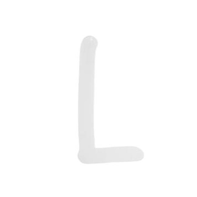 9" White Wood Script Letter: L