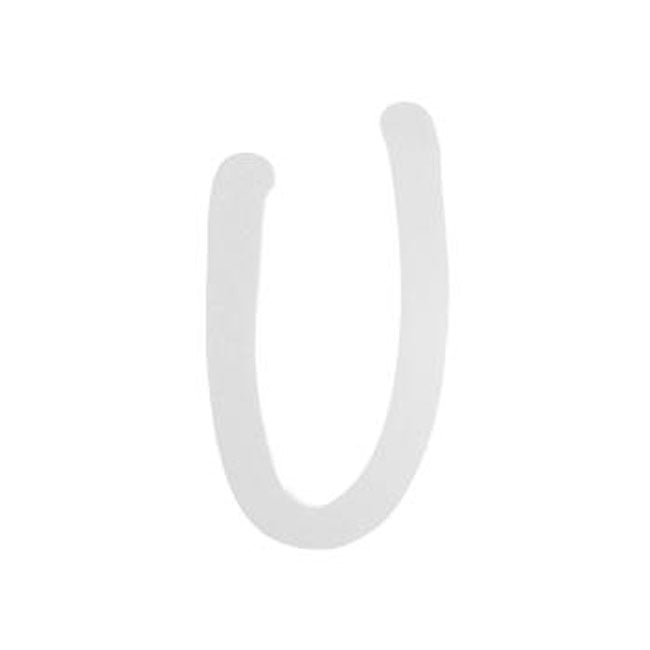 9" White Wood Script Letter: U