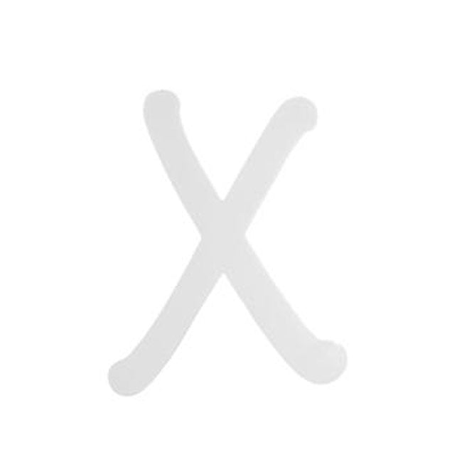 9" White Wood Script Letter: X