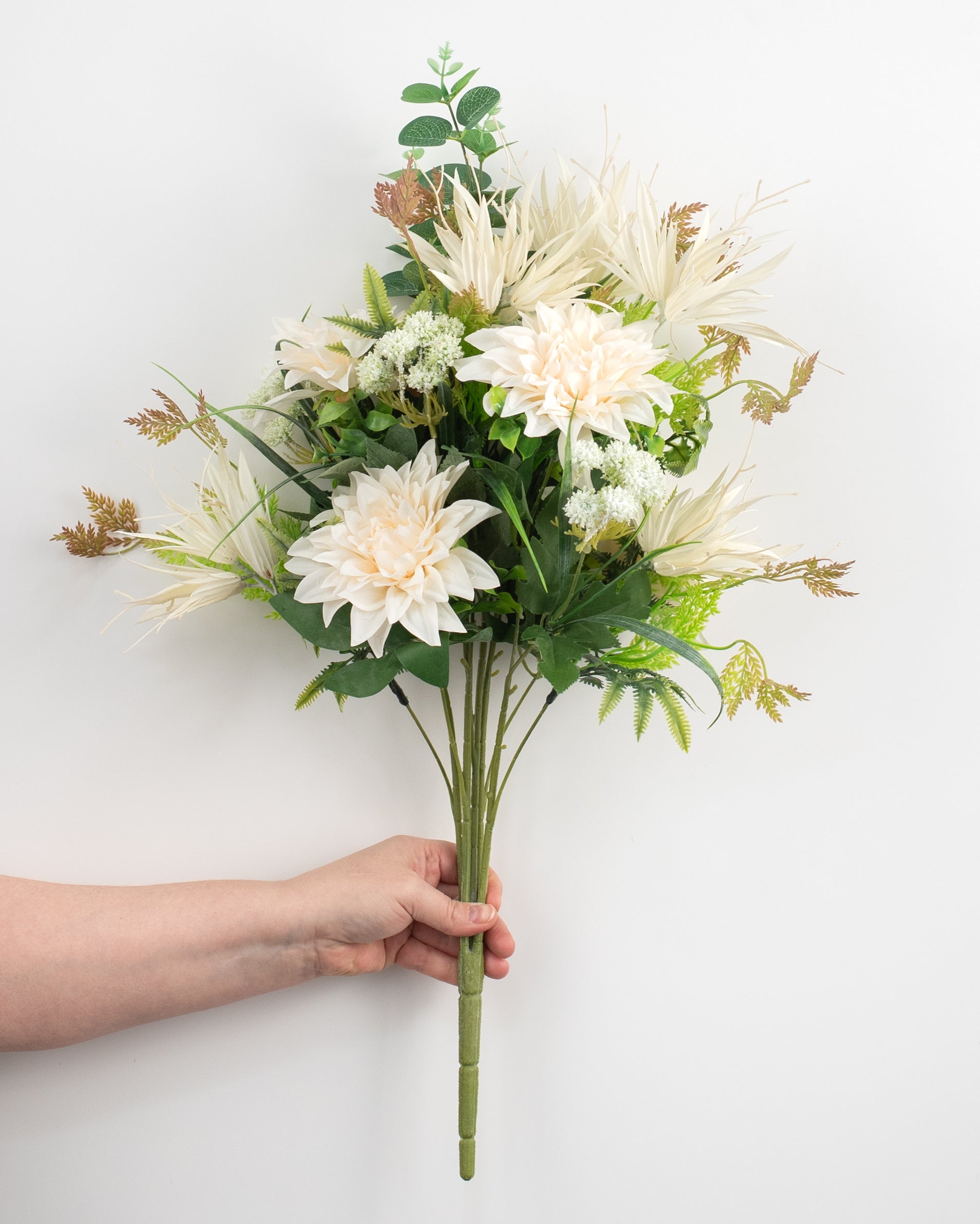 24" Dahlia & Epiphyllum Bush: White detail photo 3