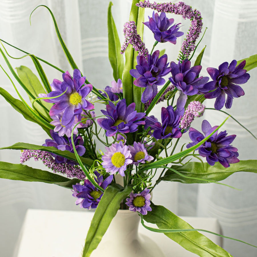 18" Daisy & Astilbe Bush: Purple Item Number: 30632PU