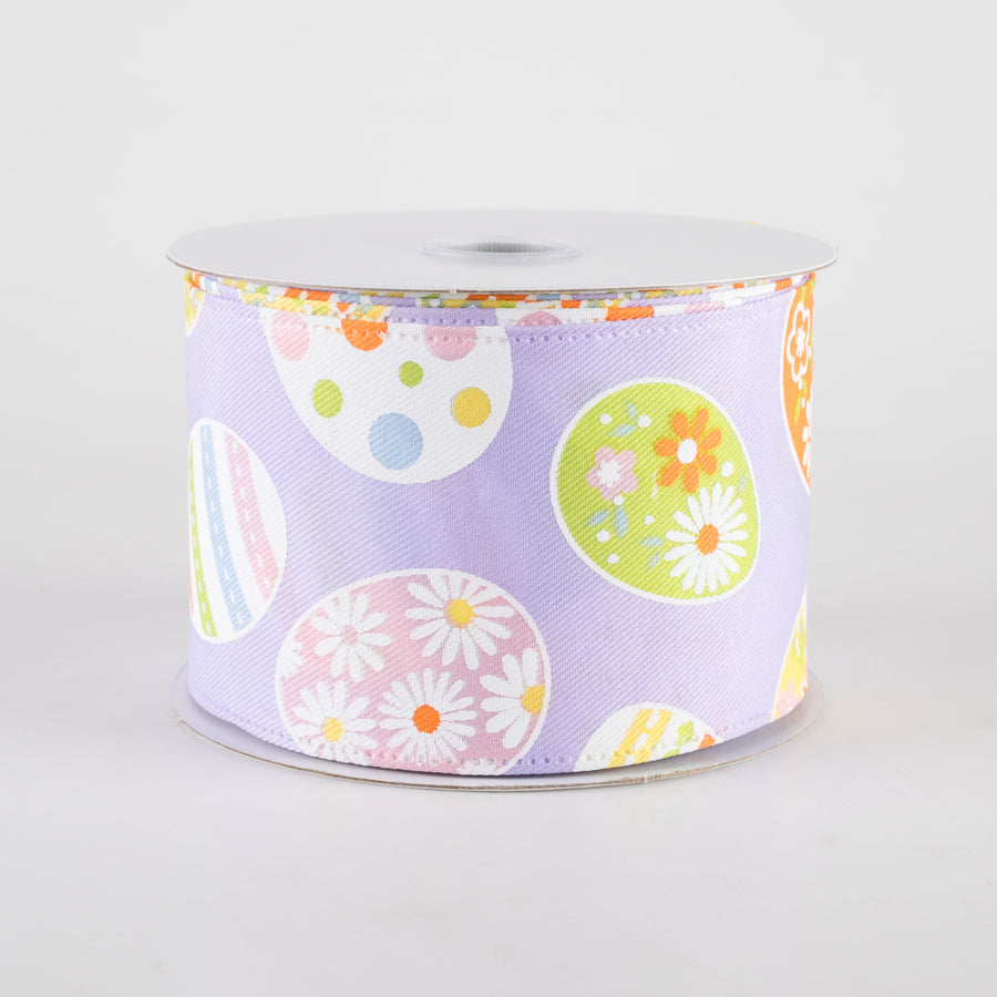 2.5" Daisy Eggs Ribbon: Lavender (10 Yards) Item Number: 35401-40-37