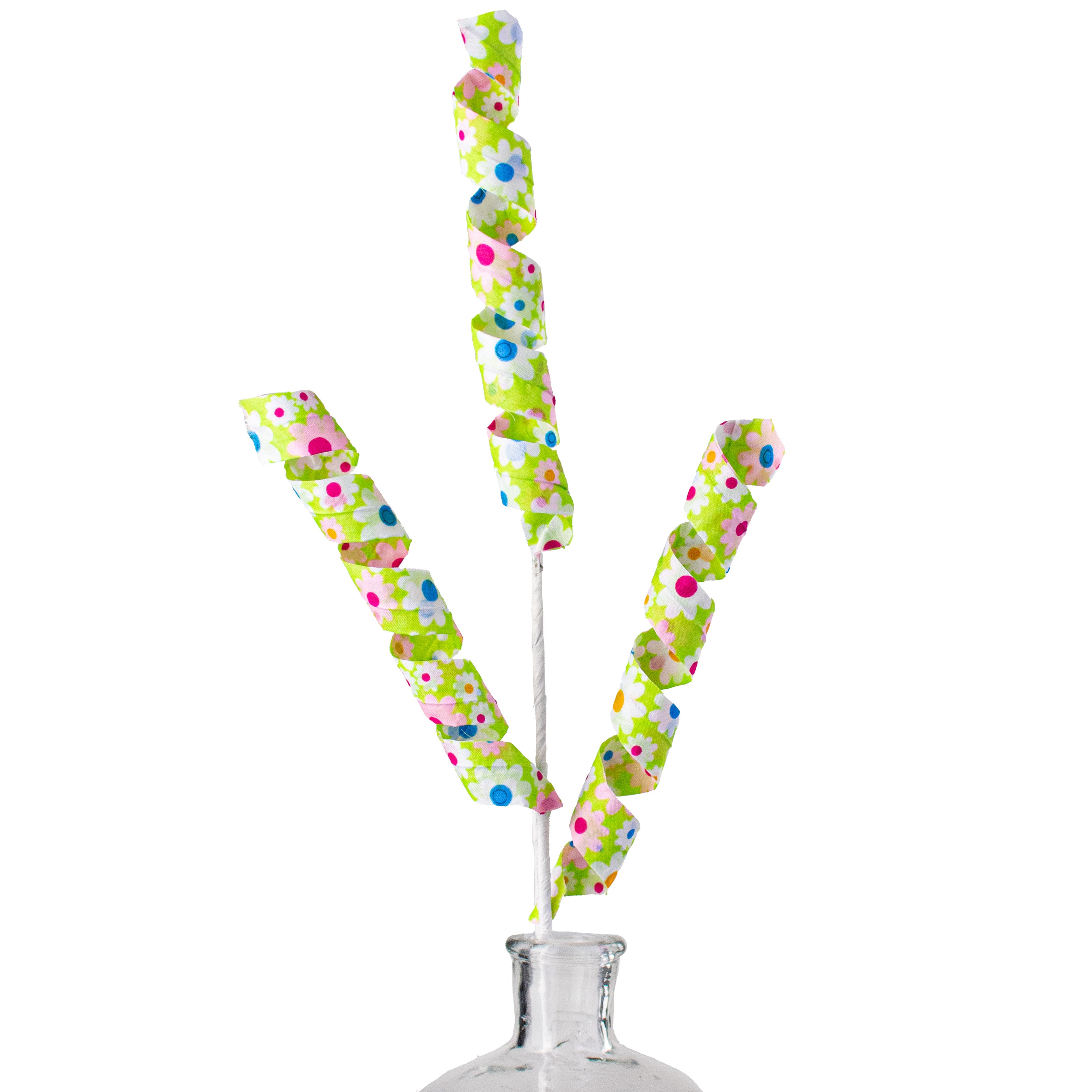 24" Daisy Fabric Curly Spray: Green Item Number: 62998GN