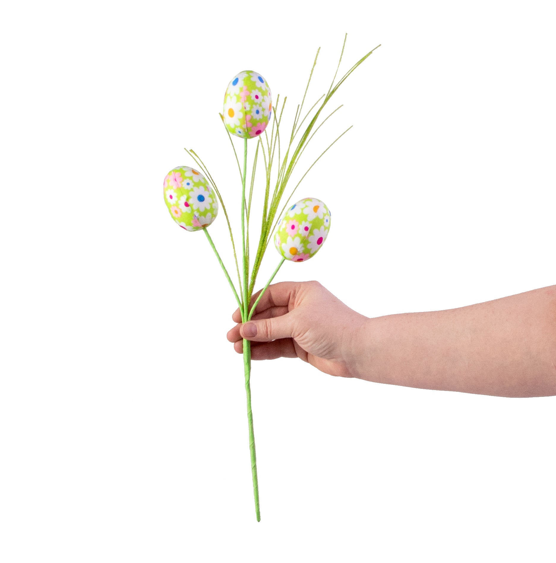 18" Daisy Fabric Egg Pick: Green detail photo 3
