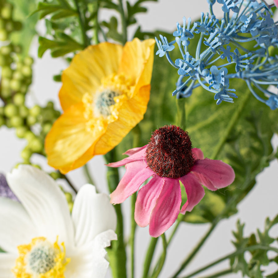 19" Daisy & Grape Leaves Bush: Mixed Pastels Lifestyle Photo