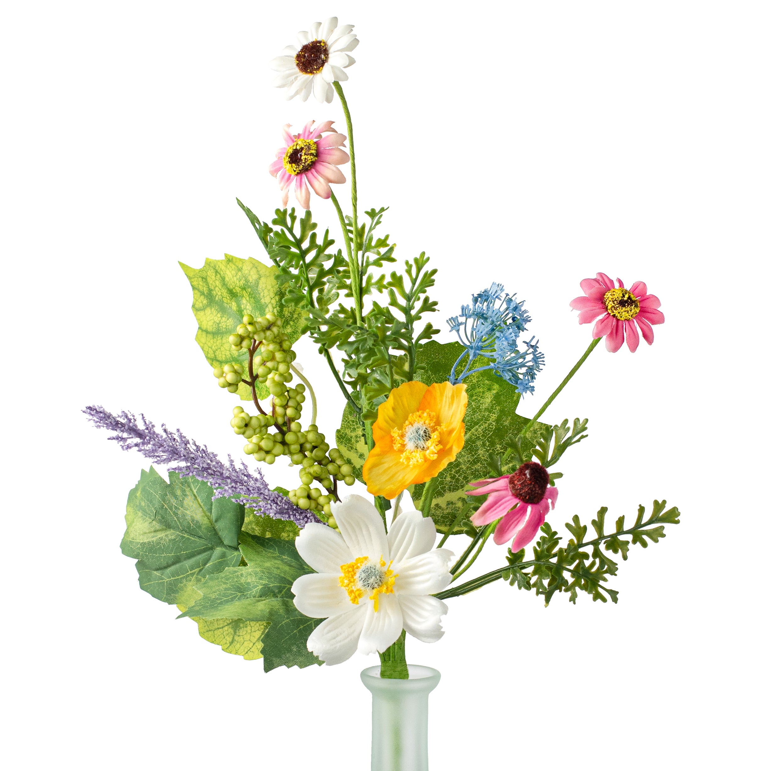 19" Daisy & Grape Leaves Bush: Mixed Pastels Item Number: 31015