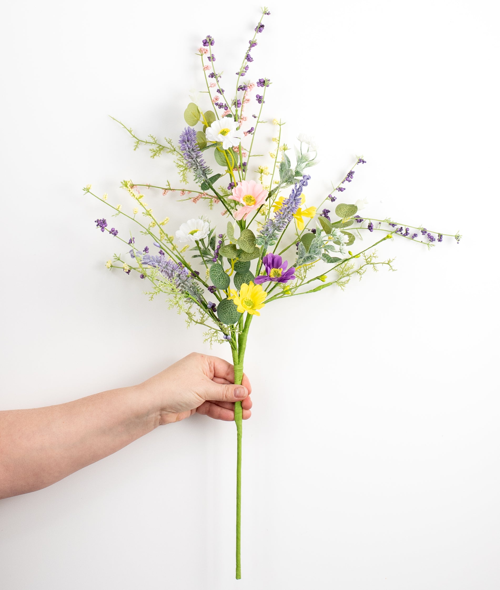 25" Daisy Spray: Purple, Pink, Yellow detail photo 3