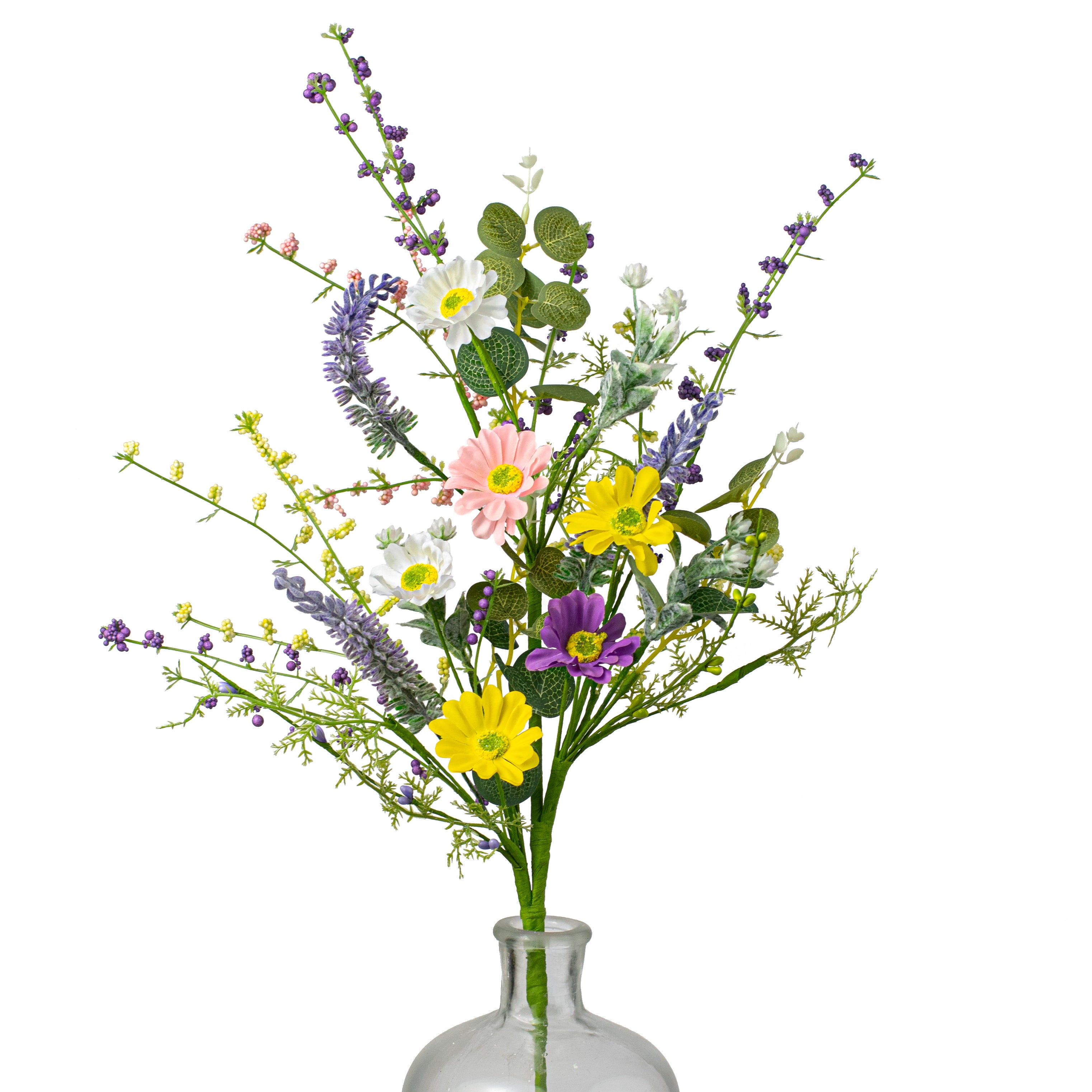 25" Daisy Spray: Purple, Pink, Yellow Item Number: 63504SP