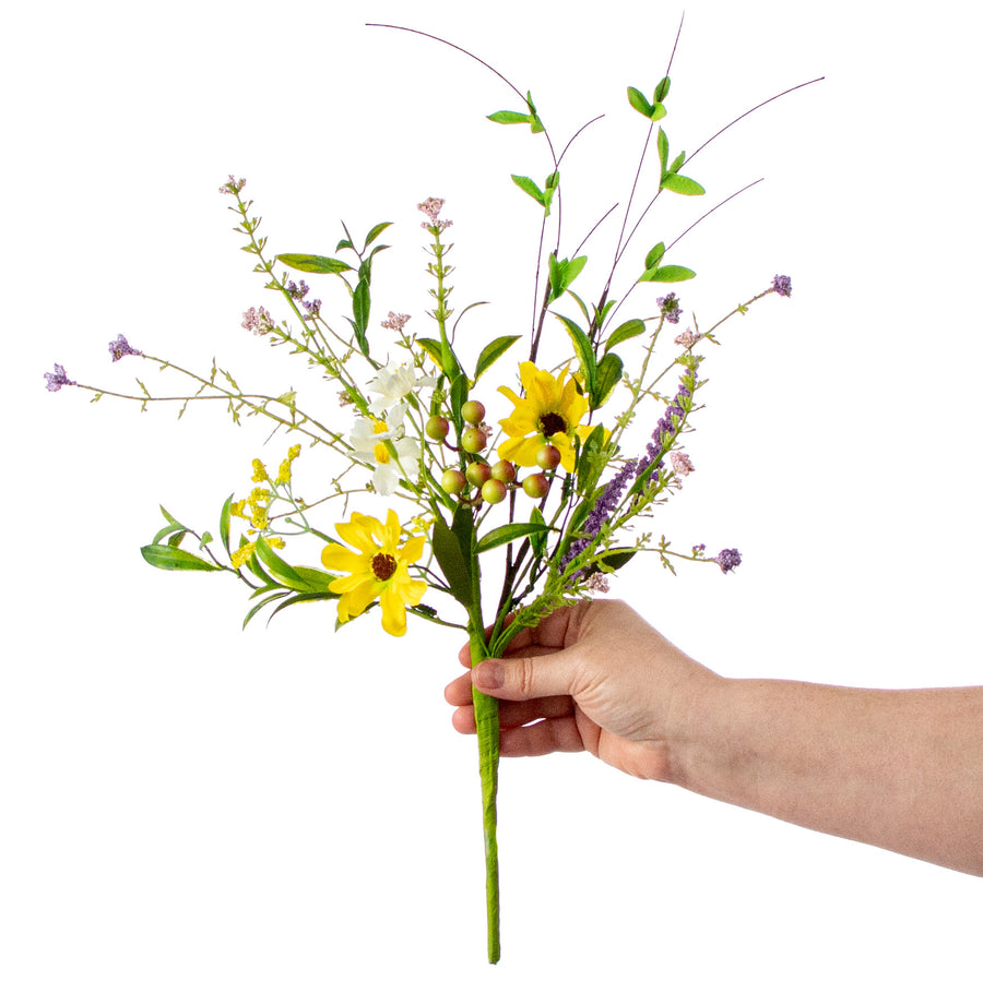 16" Daisy Twig Pick: Yellow detail photo 3