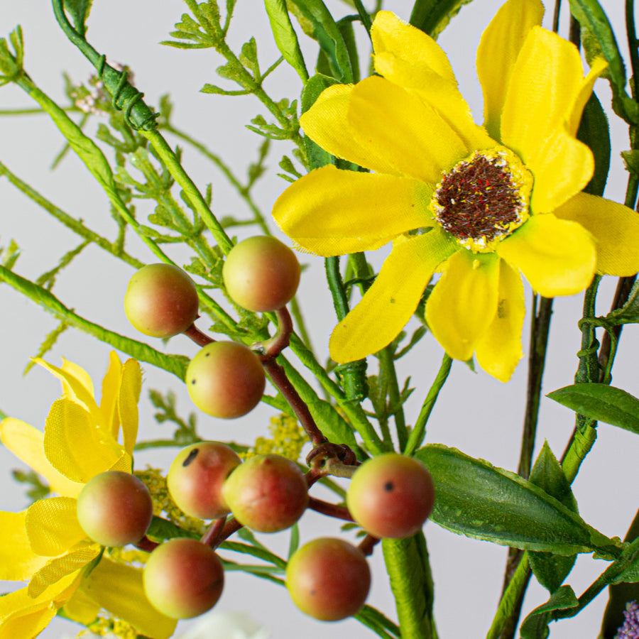 16" Daisy Twig Pick: Yellow detail photo 4