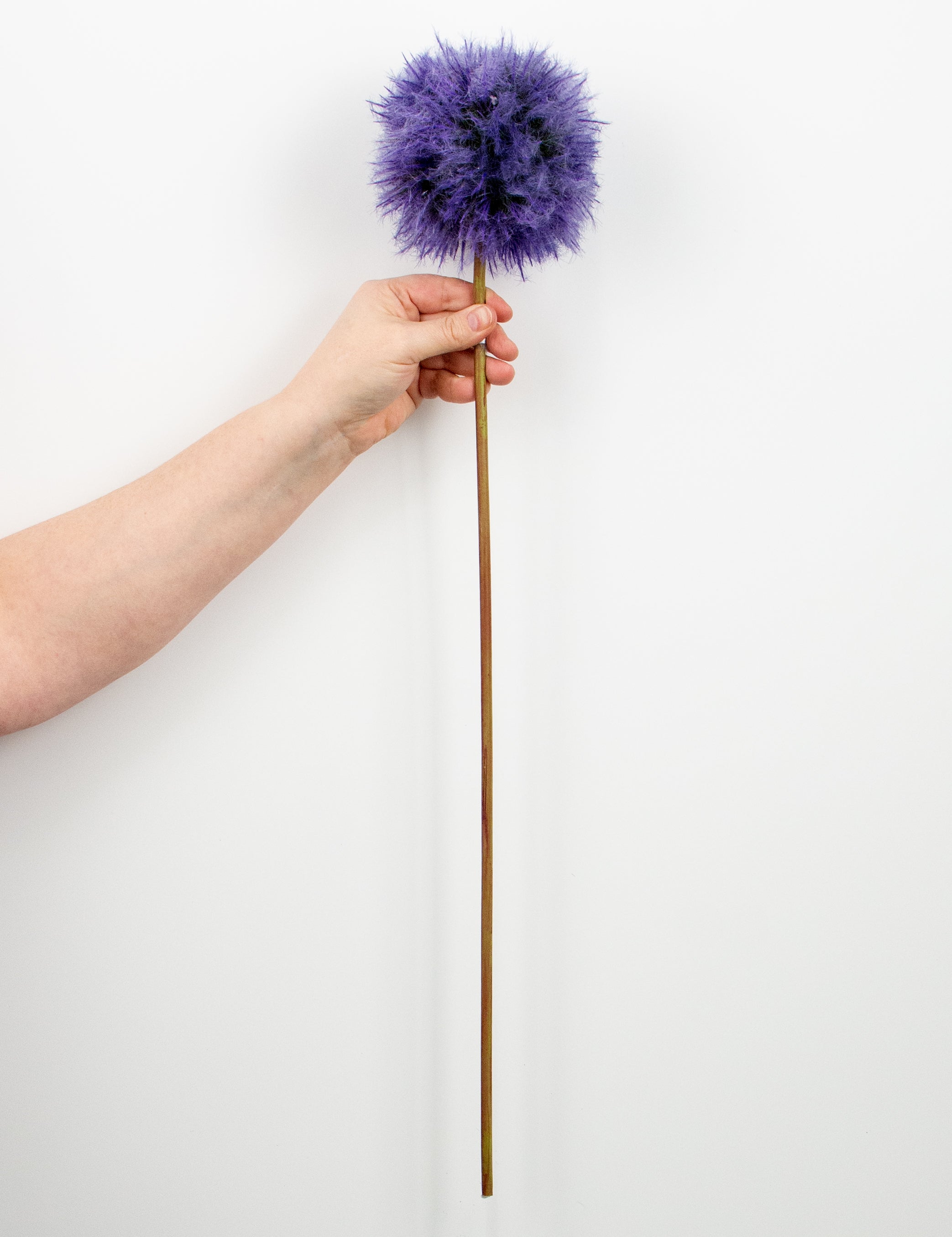 25'' Dandelion Seed Head Stem: Purple detail photo 3