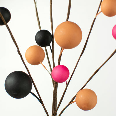 16" Matte Balls Spray: Black, Orange & Fuchsia Pink