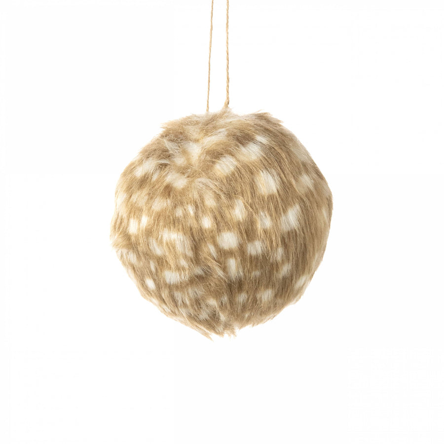4" Faux Spotted Deer Fur Ornament