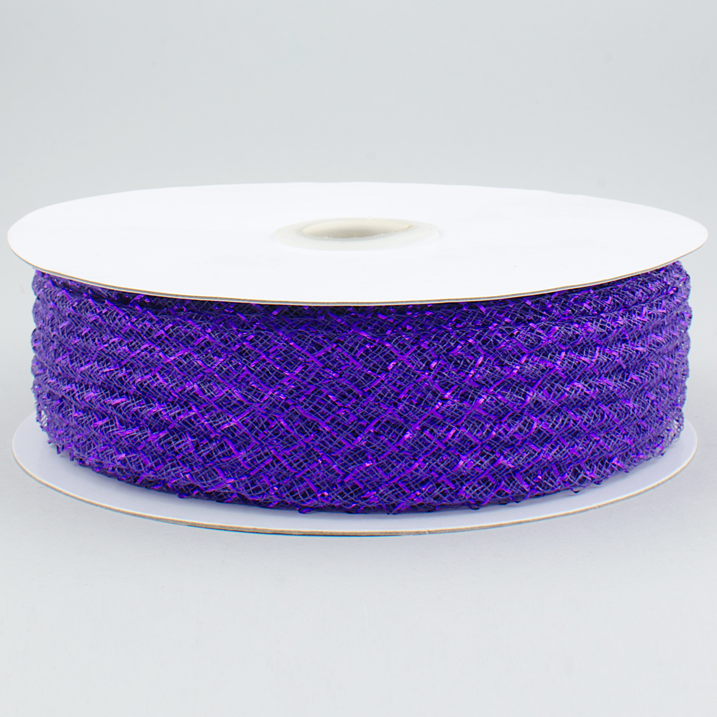 1.5" Deco Flex Mesh Ribbon: Metallic Purple (30 Yards) Item Number: RS402223