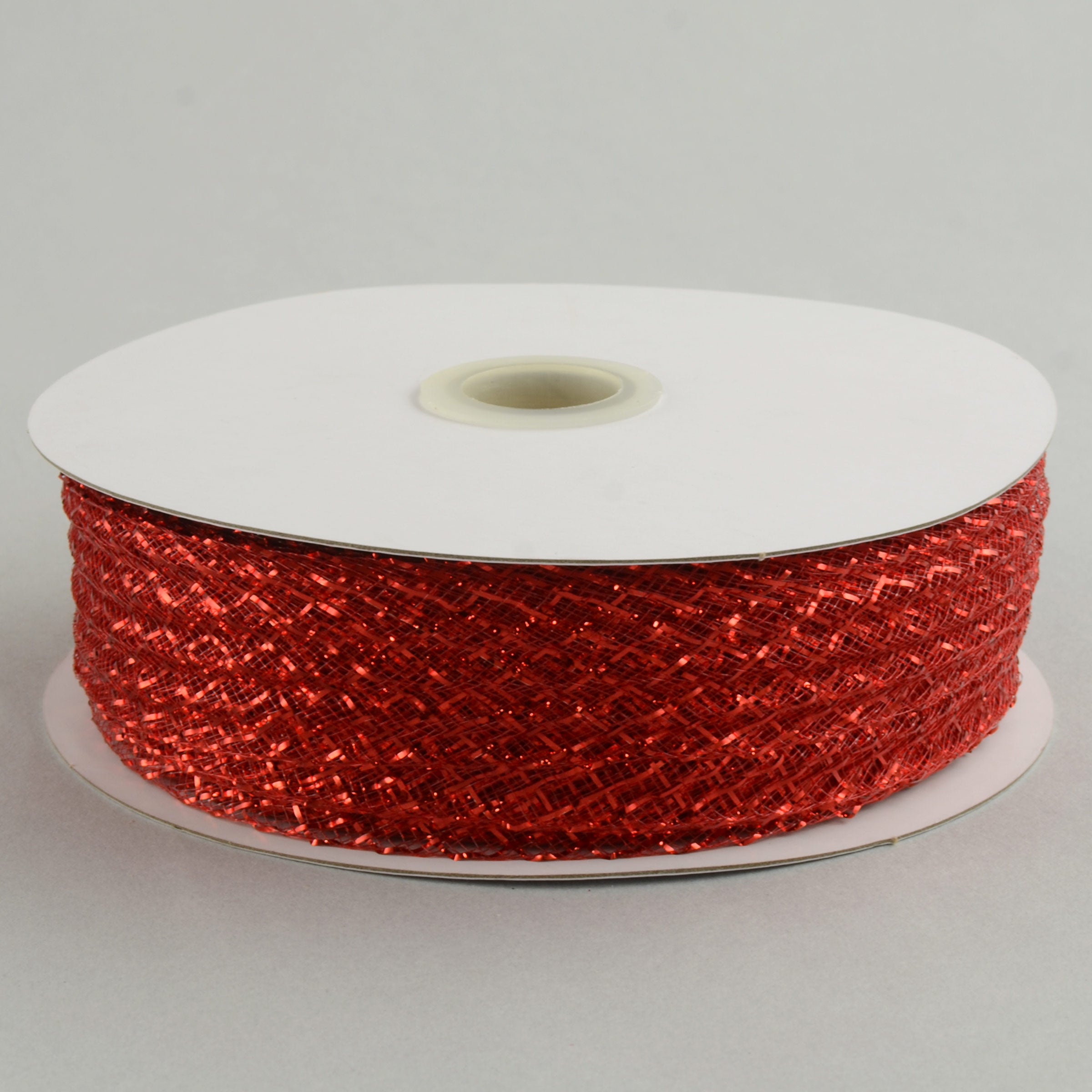 1.5" Deco Flex Mesh Ribbon: Metallic Red (30 Yards) Item Number: RS400336