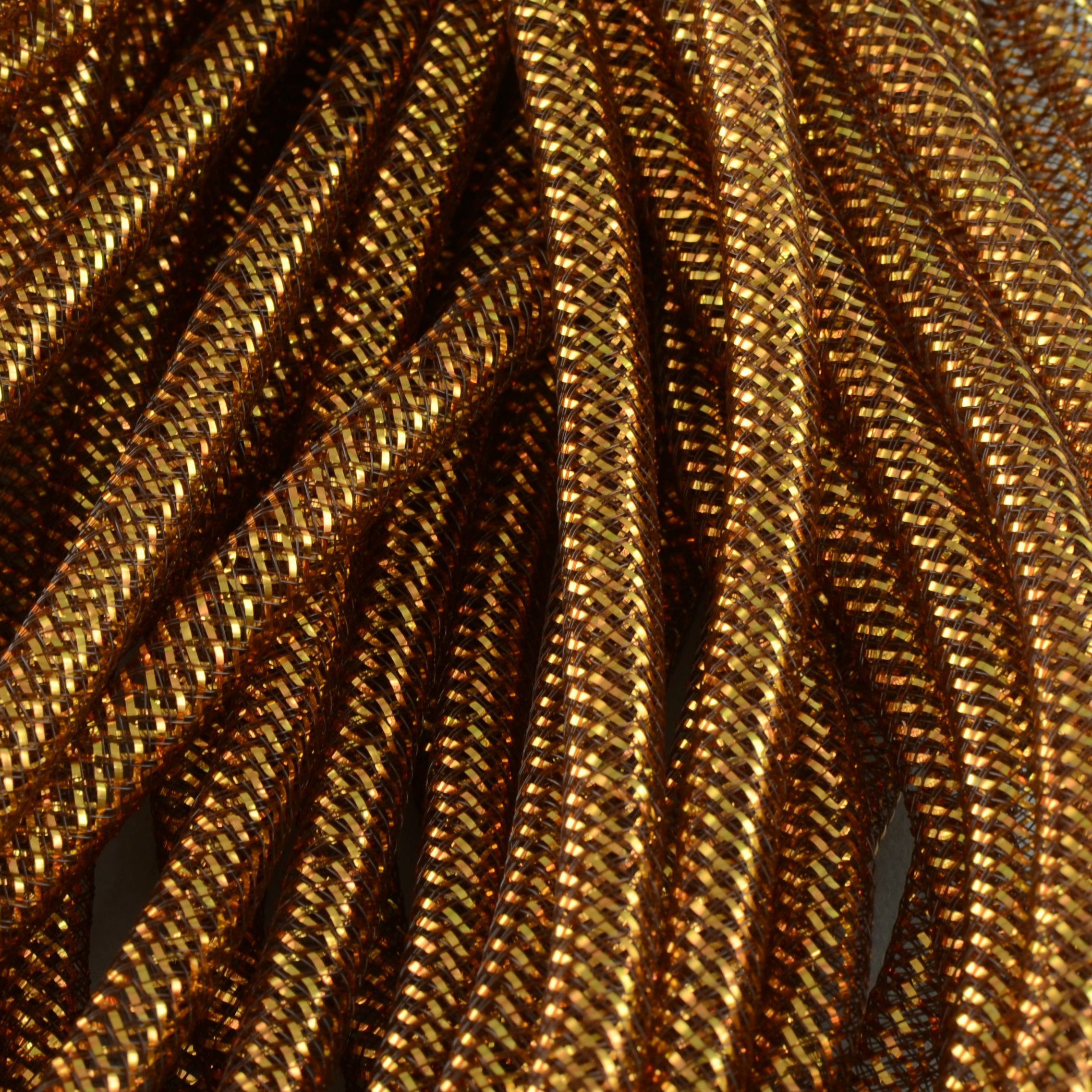 Deco Flex Tubing Ribbon: Metallic Copper (30 Yards) Lifestyle Photo