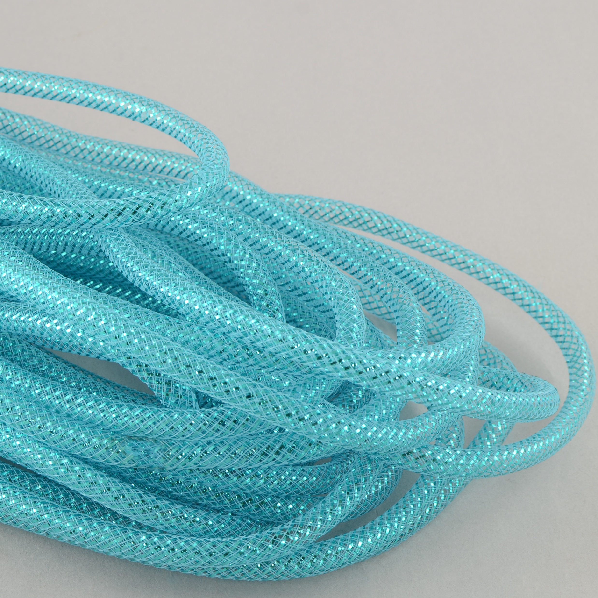 Deco Flex Tubing Ribbon: Metallic Turquoise (30 Yards) Item Number: RE300480
