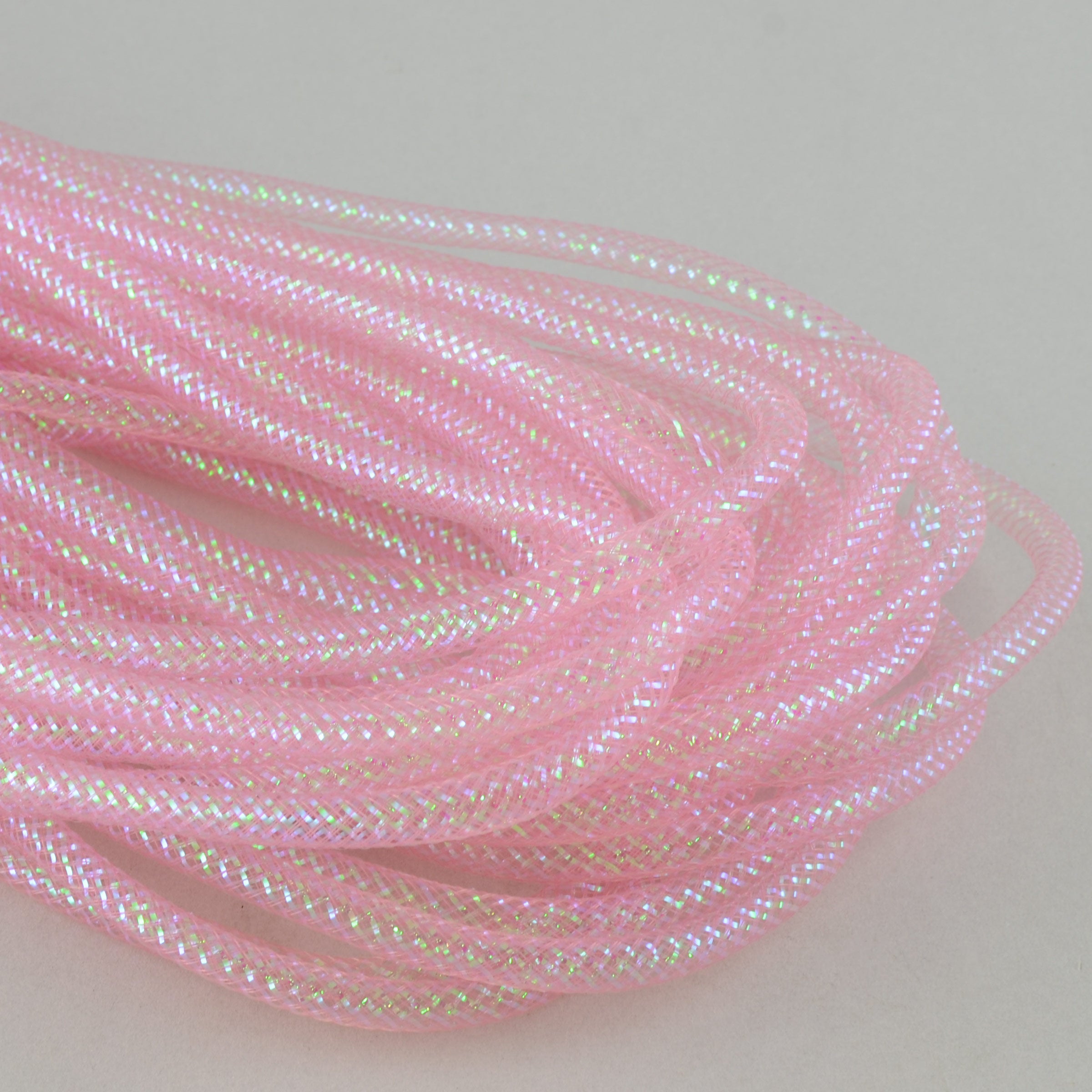 Deco Flex Tubing Ribbon: Pink Iridescent (30 Yards) Item Number: RE300122