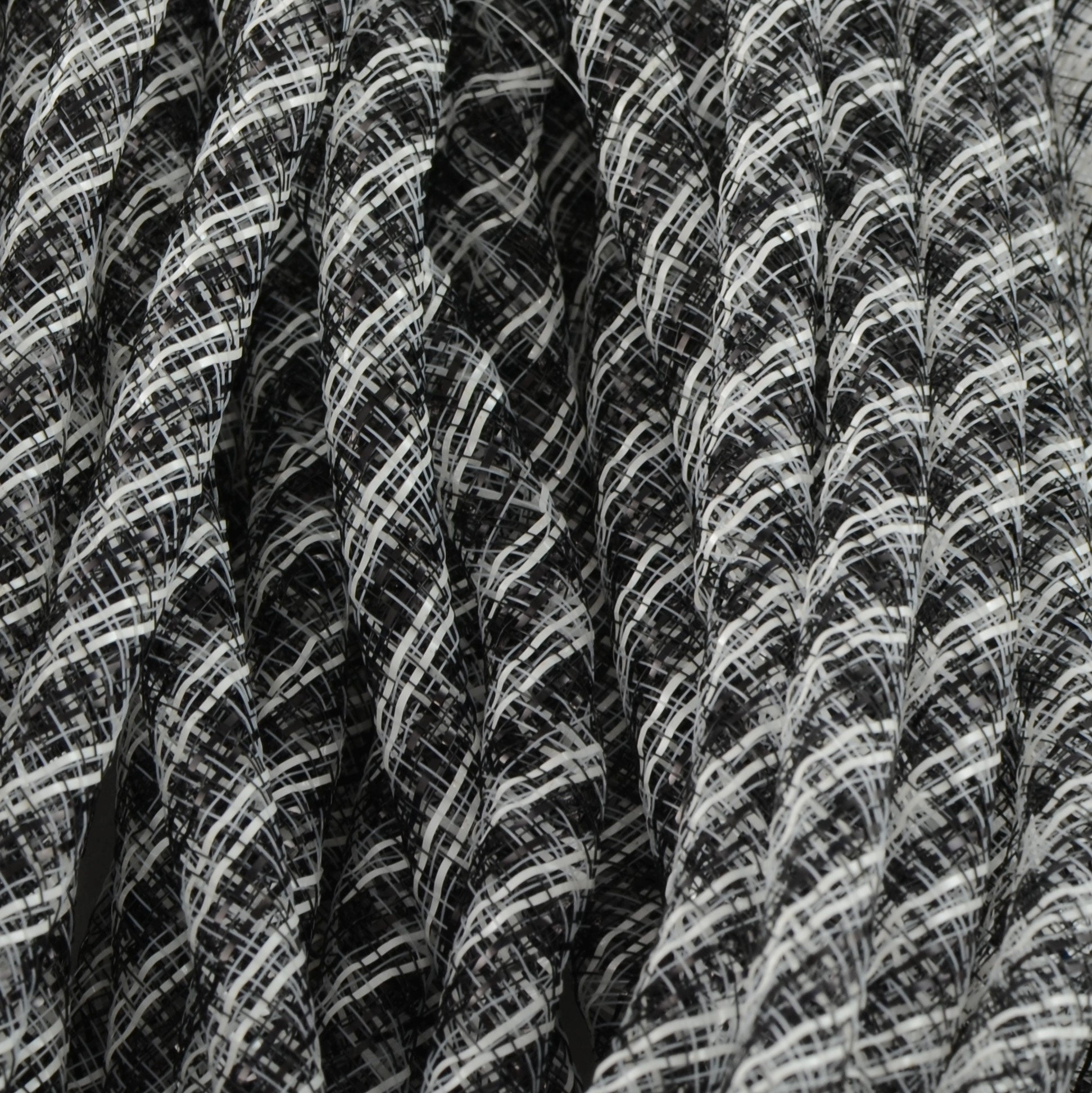 Deco Flex Tubing Ribbon: Striped Black/White (30 Yards) Lifestyle Photo