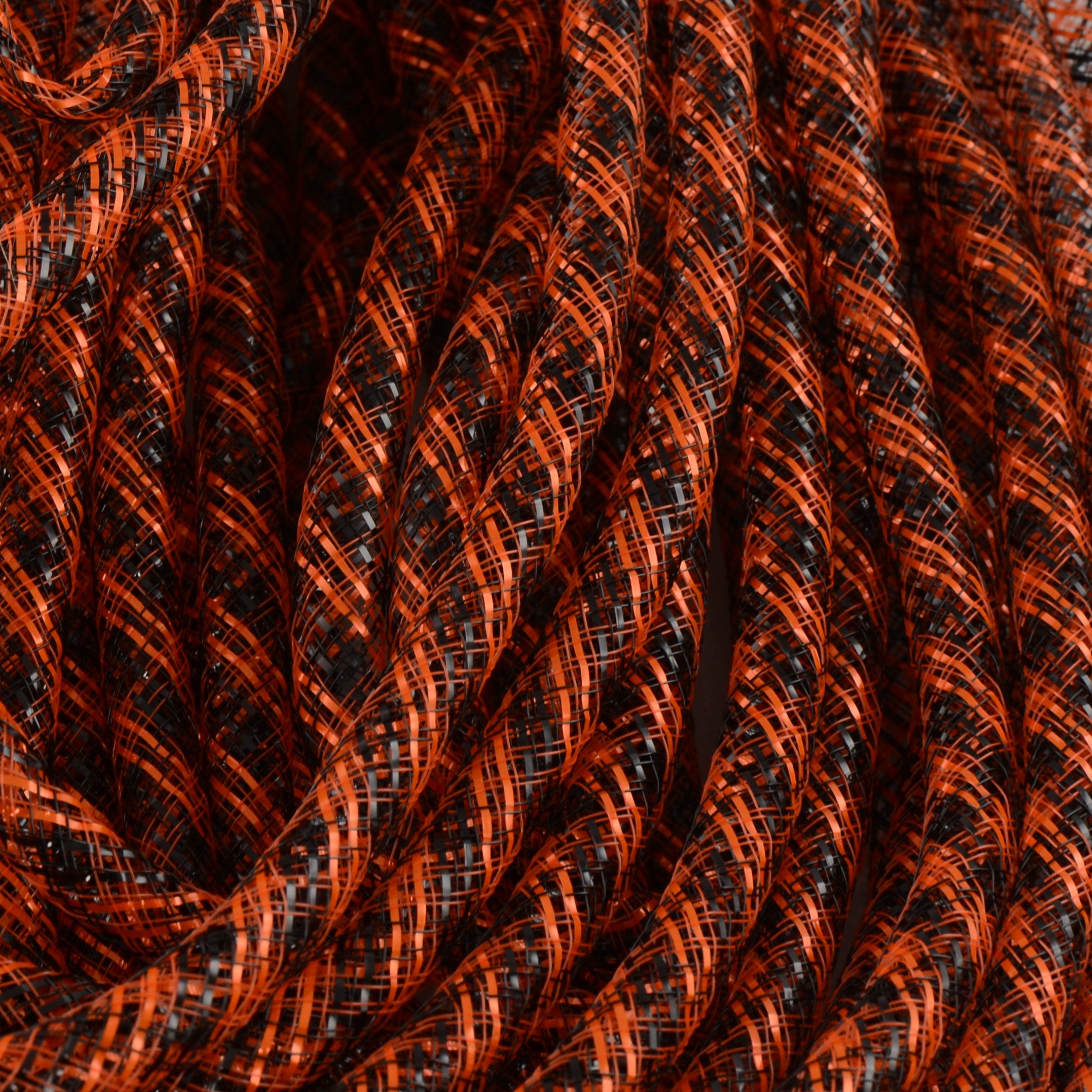 Deco Flex Tubing Ribbon: Striped Orange/Black (30 Yards) Lifestyle Photo