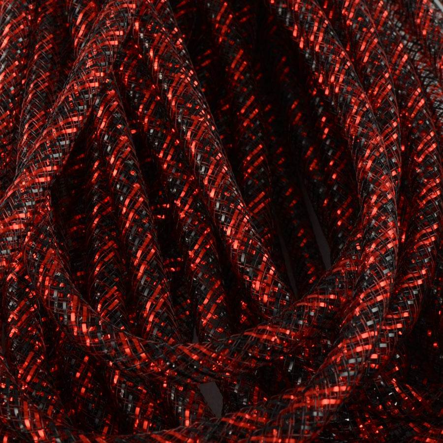 Deco Flex Tubing Ribbon: Striped Red/Black (30 Yards) Lifestyle Photo
