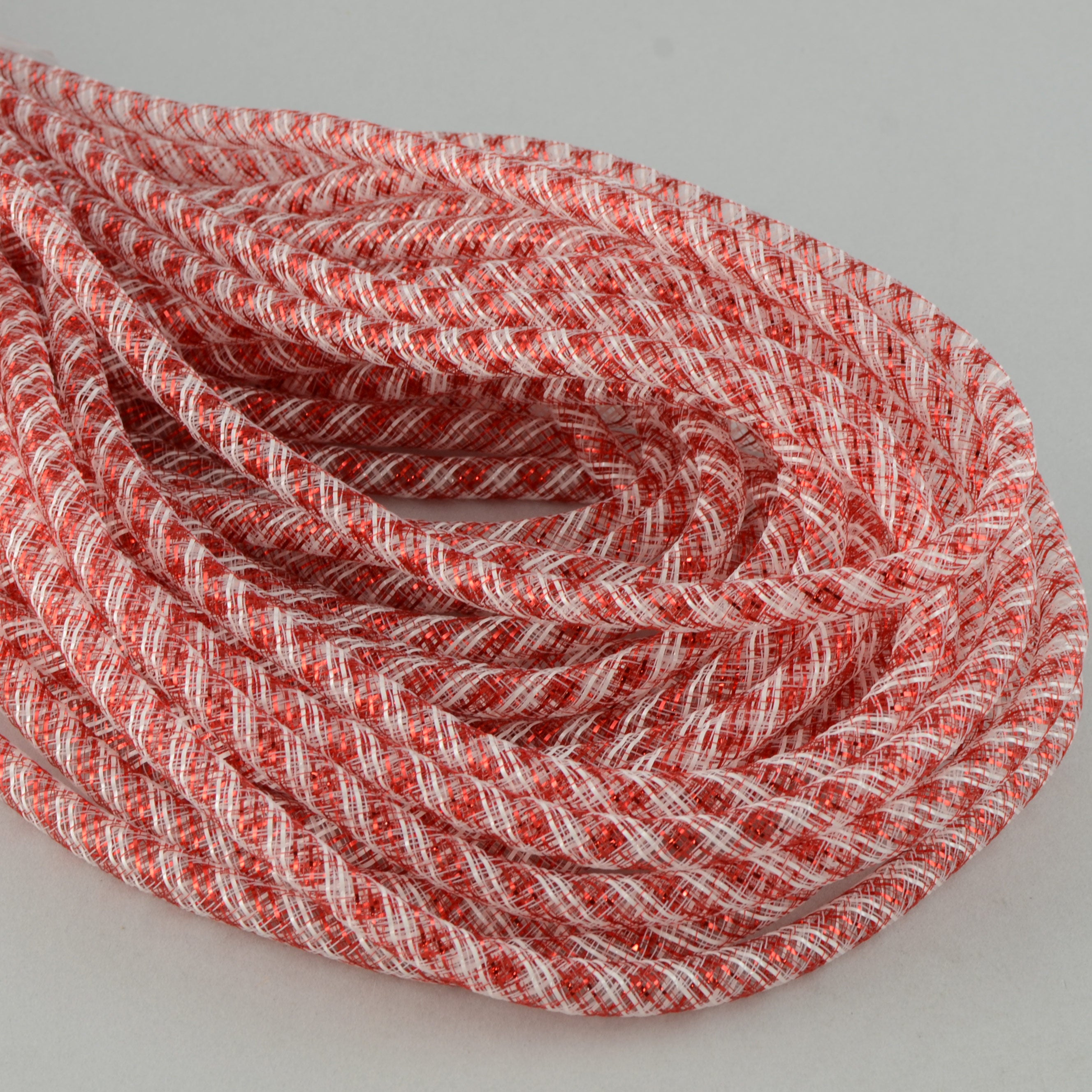 Deco Flex Tubing Ribbon: Striped Red/White (30 Yards) Item Number: RE3010G2