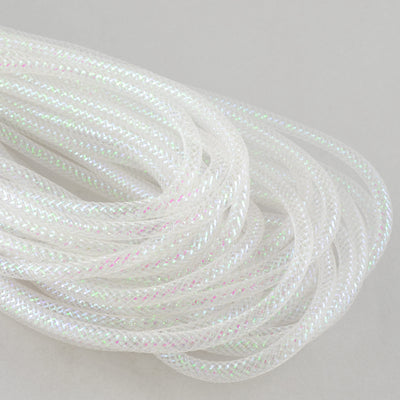 Deco Flex Tubing Ribbon: White Iridescent (30 Yards) Item Number: RE300132