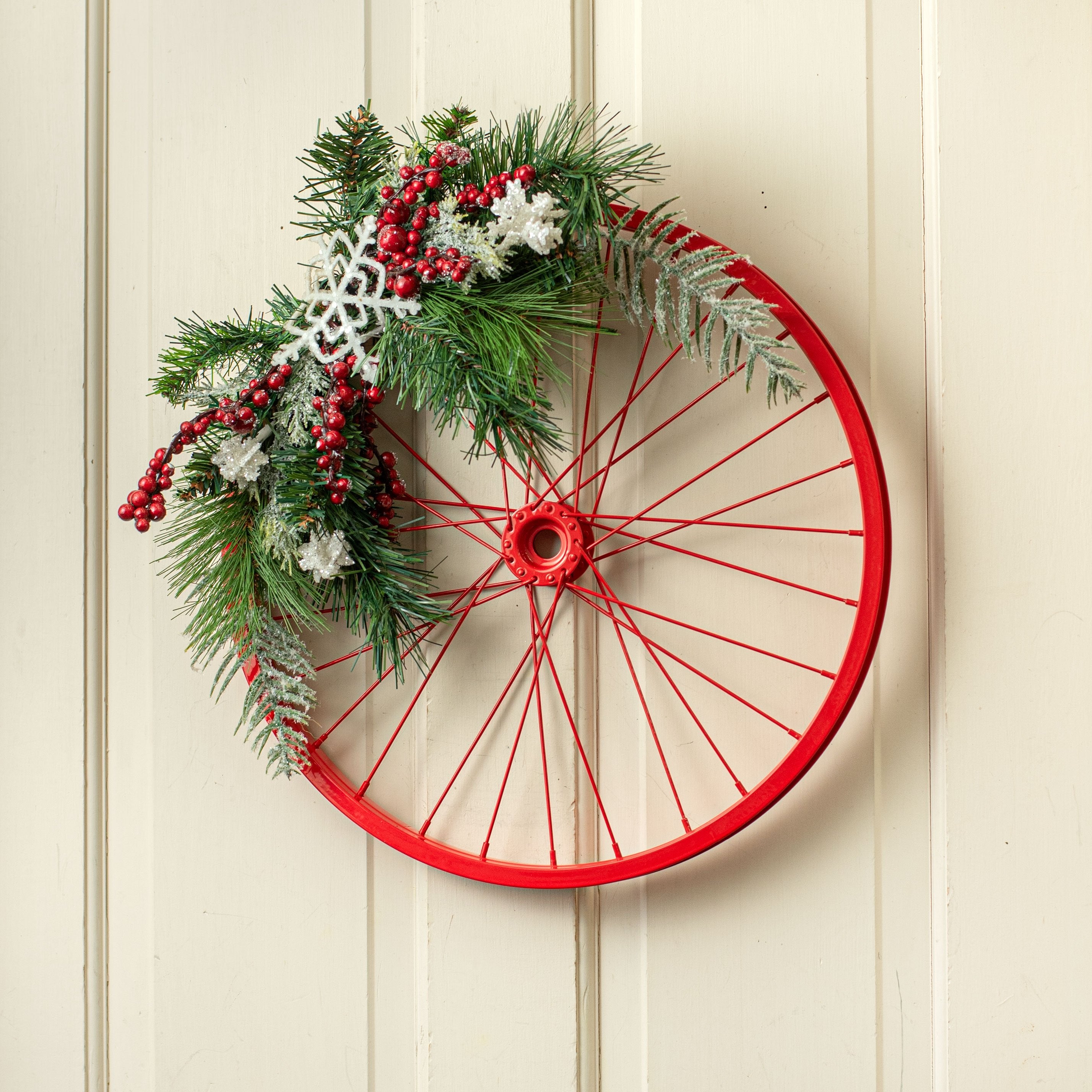 16" Decorative Bicycle Rim: Red Lifestyle Photo