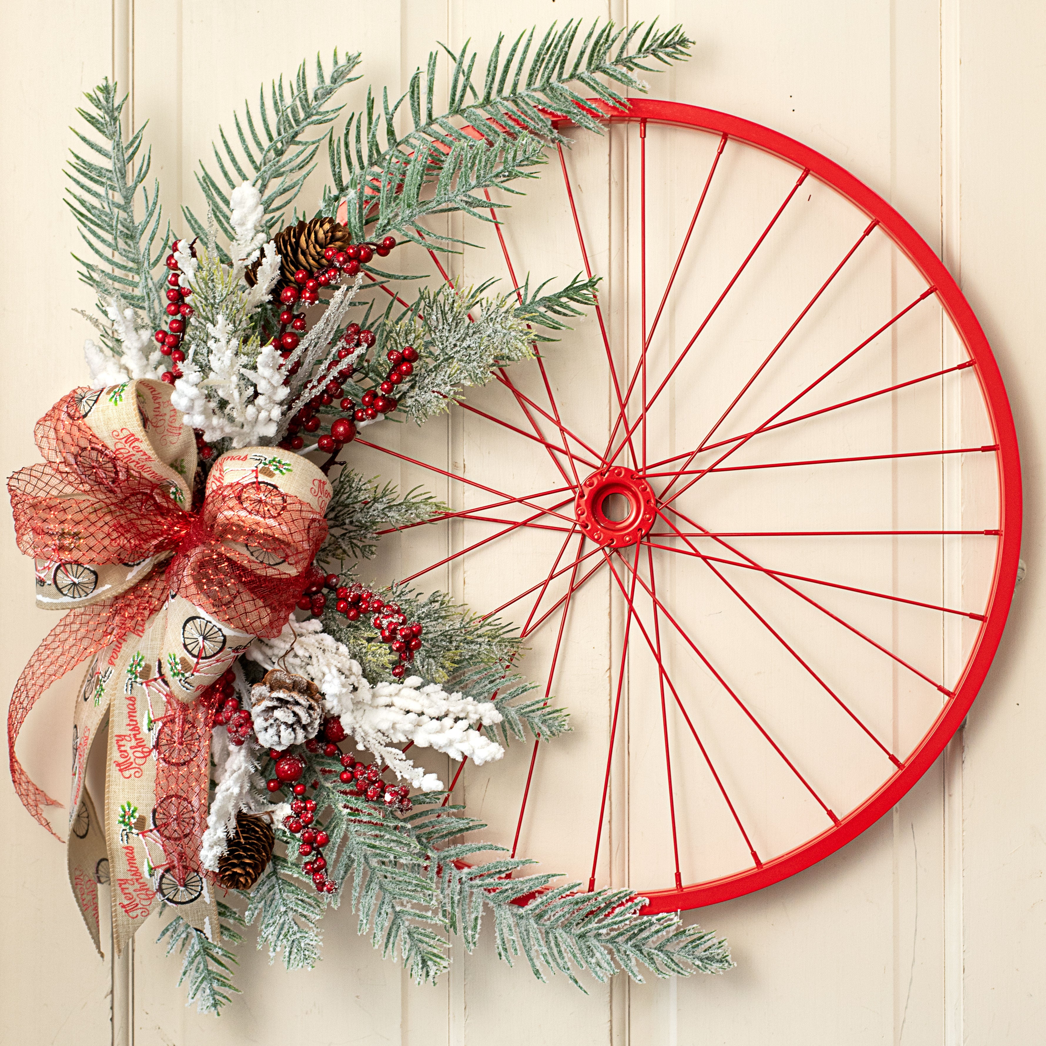 20" Decorative Bicycle Rim: Red Lifestyle Photo