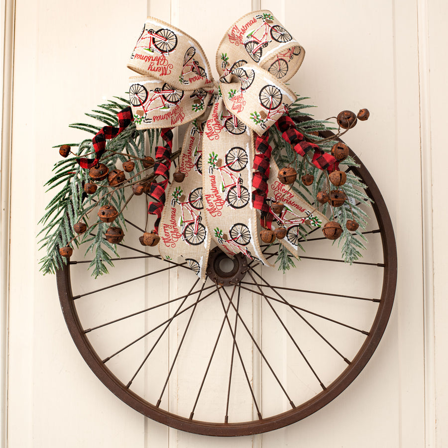 16" Decorative Bicycle Rim: Rust Lifestyle Photo
