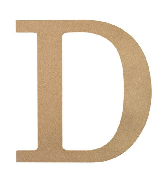 10" Decorative Wood Letter: D Item Number: AB2028