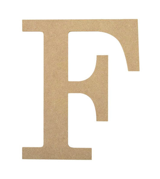 10" Decorative Wood Letter: F Item Number: AB2030