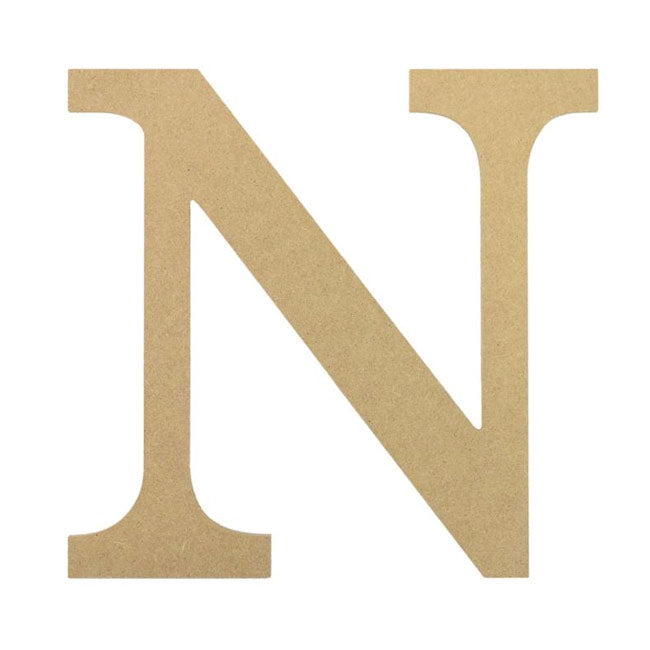 10" Decorative Wood Letter: N Item Number: AB2038