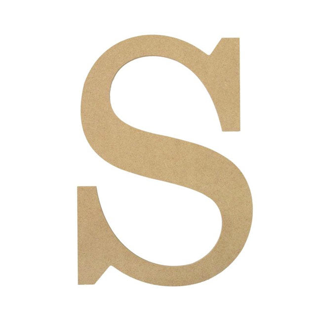10" Decorative Wood Letter: S Item Number: AB2043