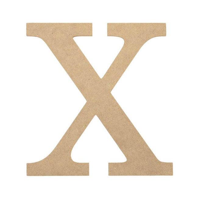 10" Decorative Wood Letter: X Item Number: AB2048