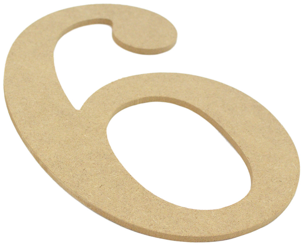 10" Decorative Wood Number: 6 Lifestyle Photo