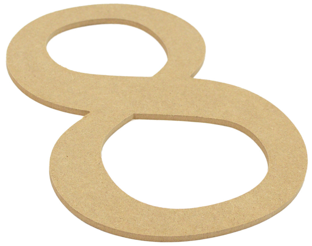10" Decorative Wood Number: 8 Lifestyle Photo
