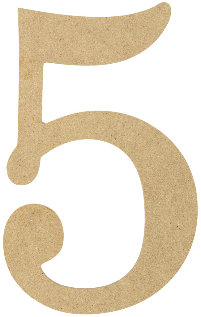 10" Decorative Wood Number: 5 detail photo 3