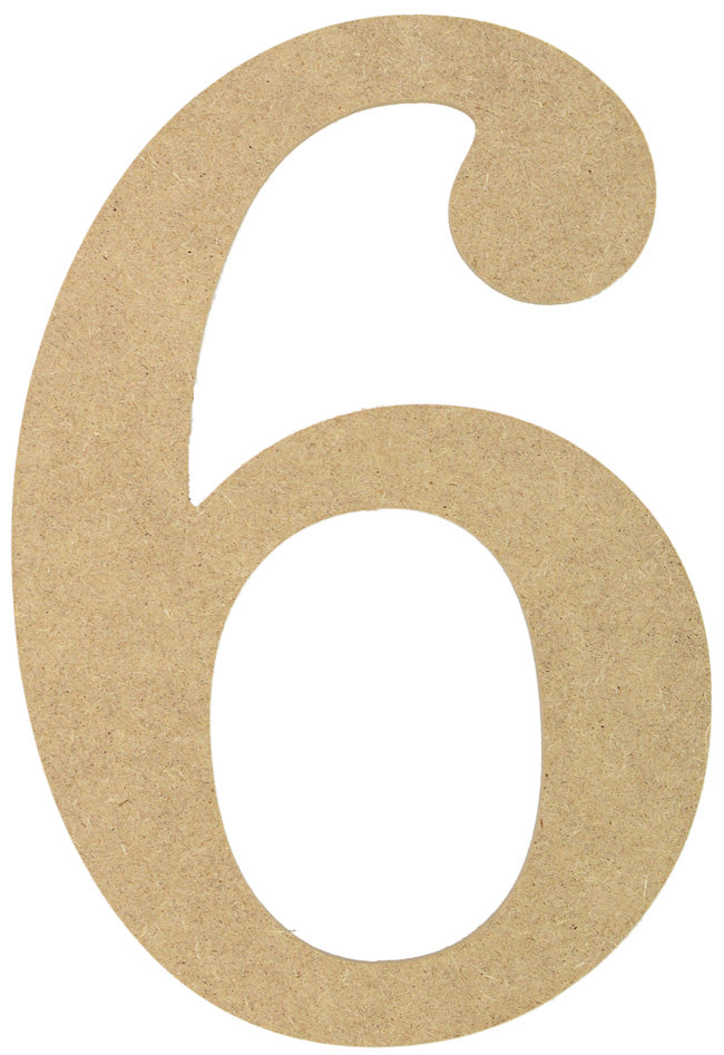 10" Decorative Wood Number: 6 detail photo 3