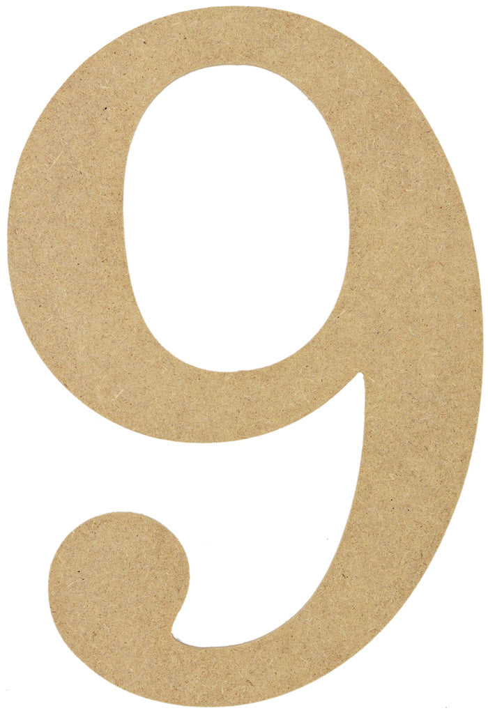 10" Decorative Wood Number: 9 detail photo 3