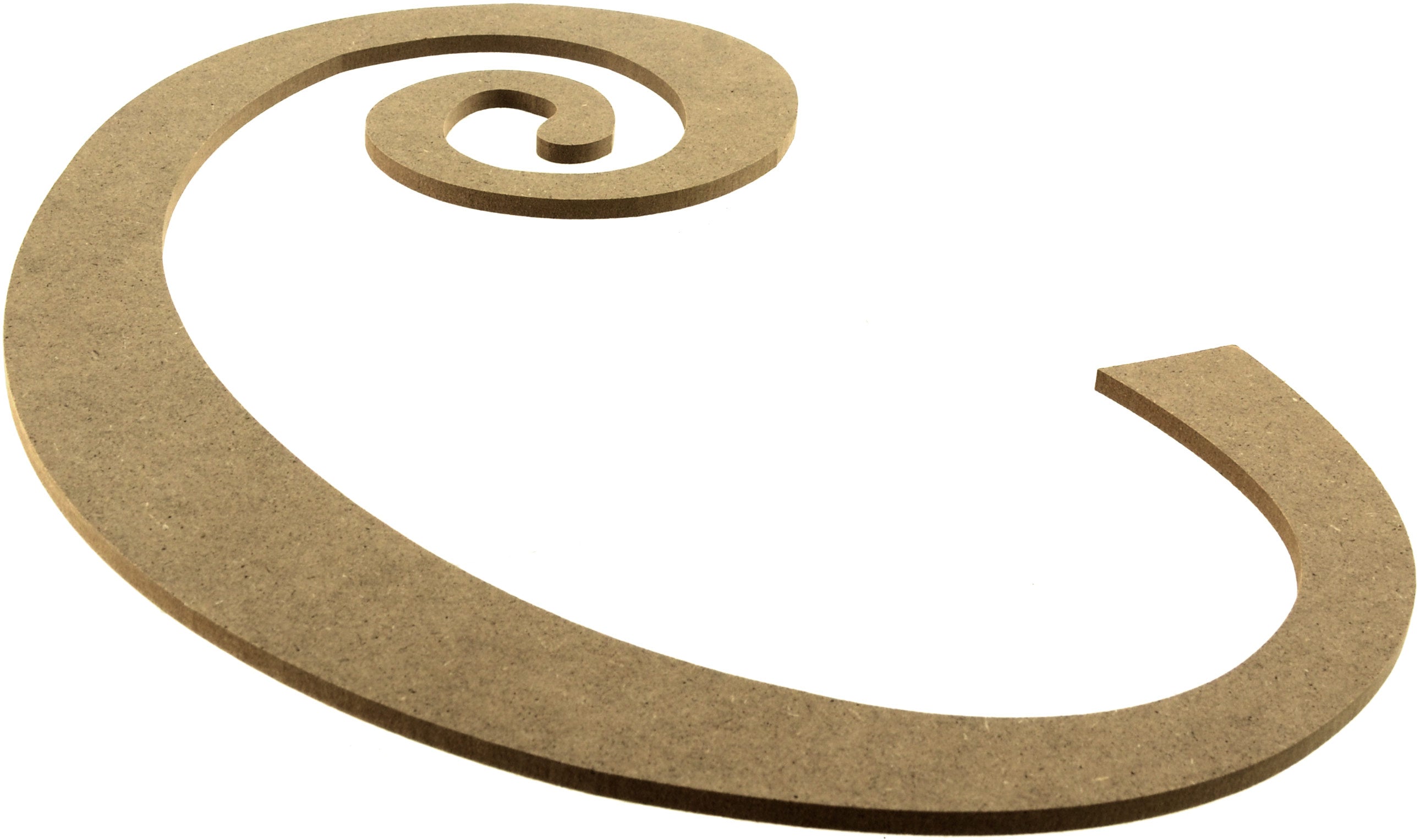 14" Decorative Wooden Curly Letter: C Lifestyle Photo