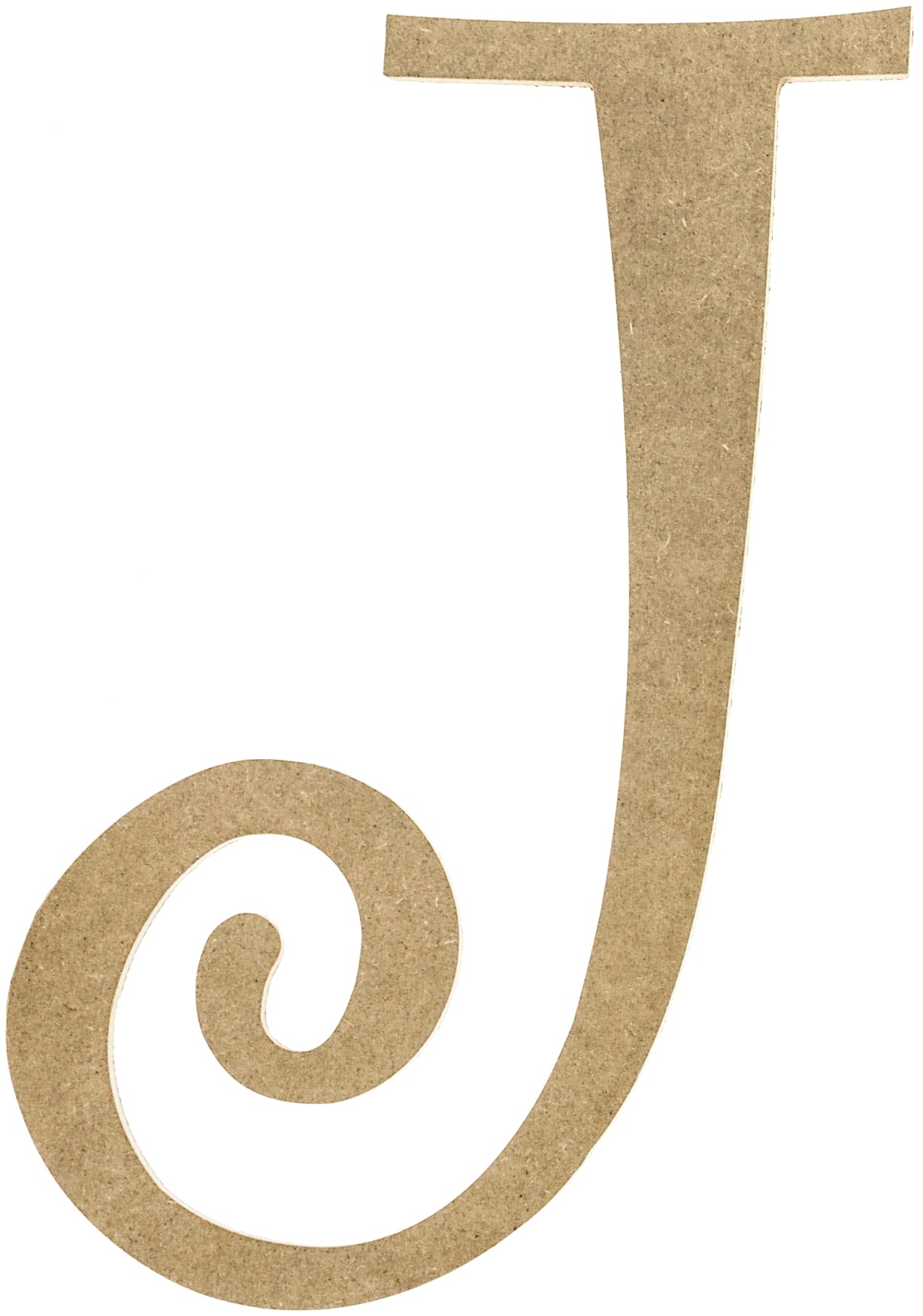 14" Decorative Wooden Curly Letter: J Item Number: AB2154