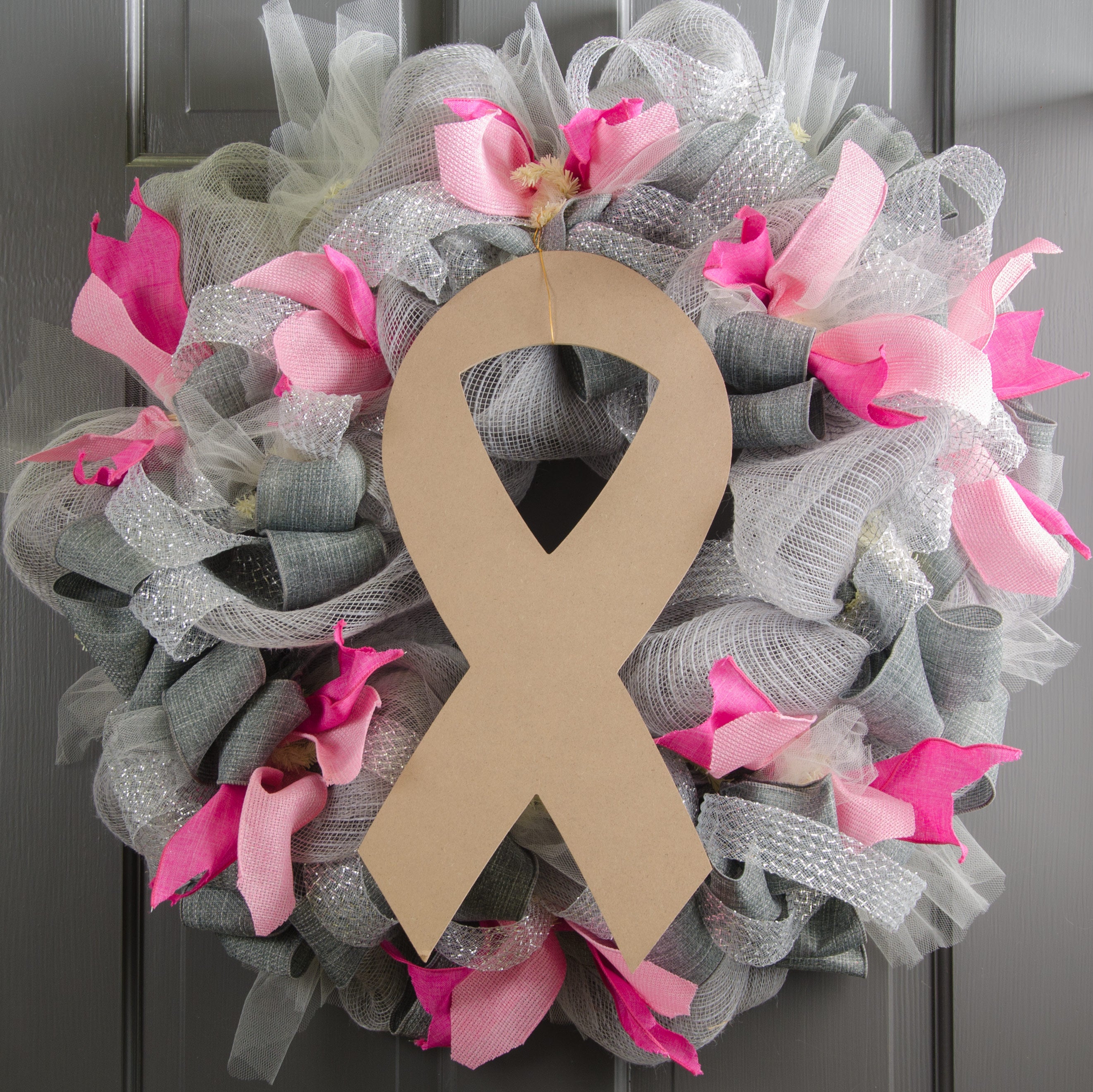 16" Decorative Wooden Support Ribbon: Natural Lifestyle Photo