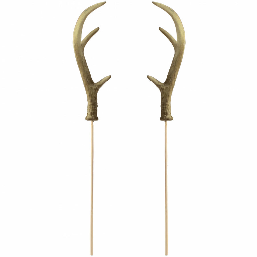 9" Deer Antlers On Stick (Set of 2) Item Number: MZ2108
